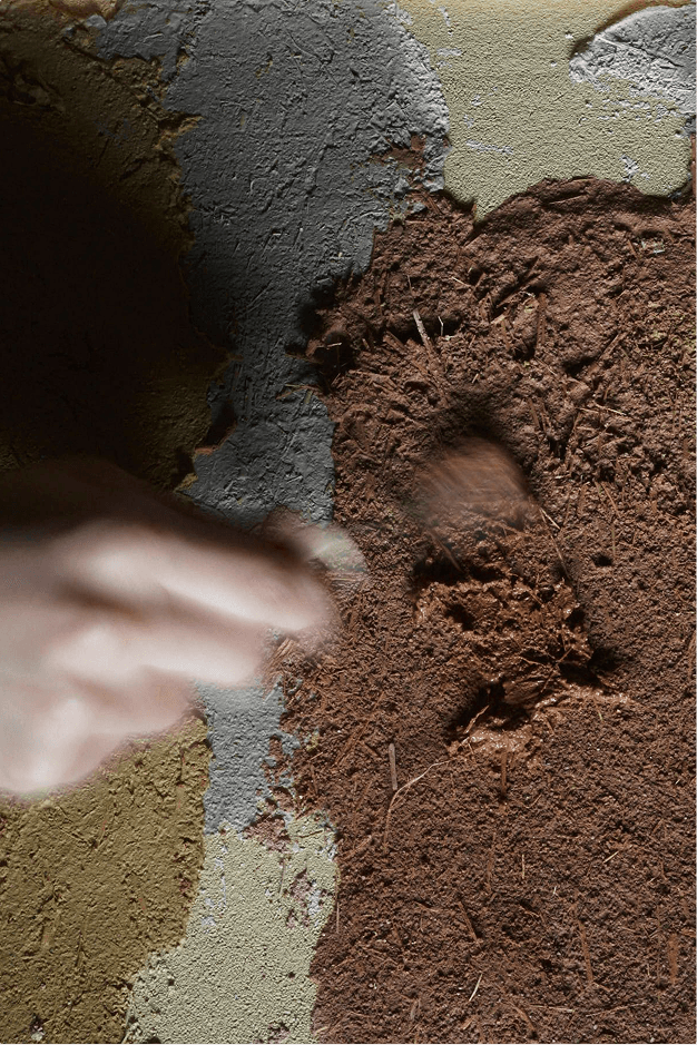Finishing the earthen wall panel