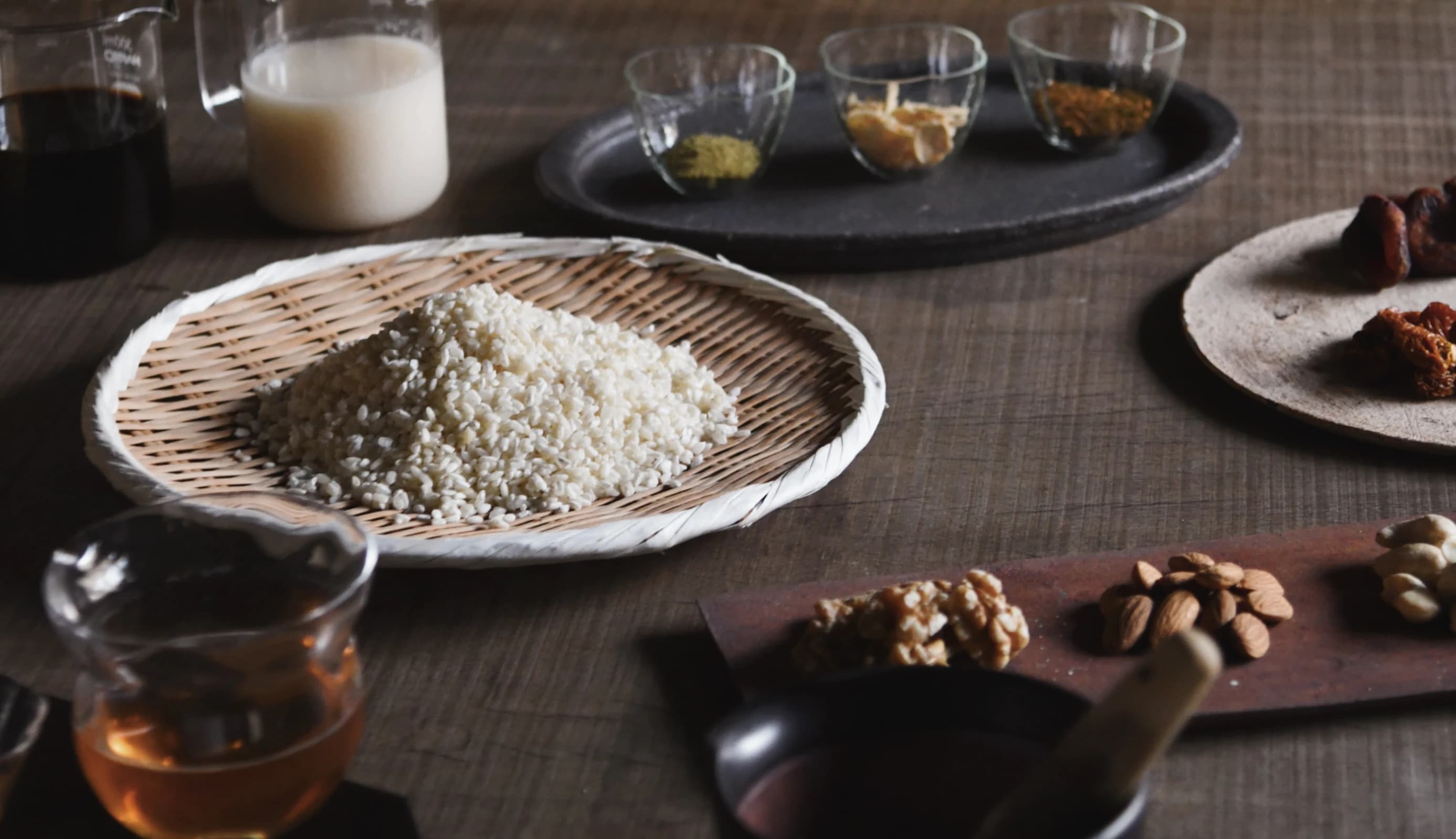 Various materials used in the fermentation process