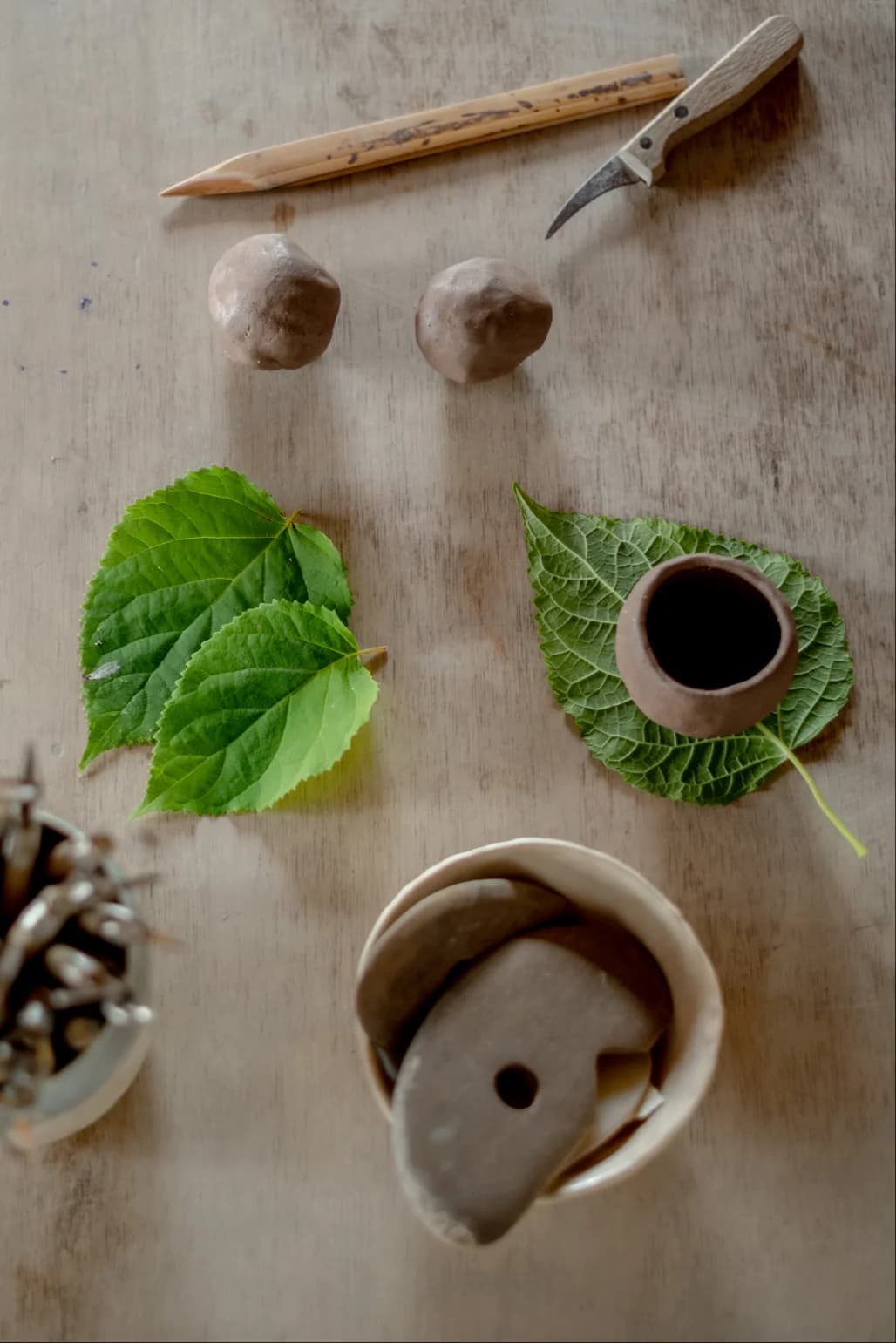 Various finished pottery pieces