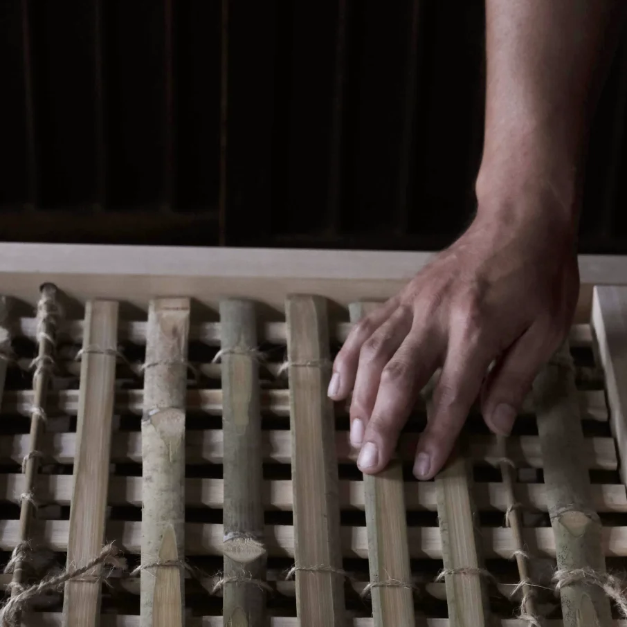Fresh tea leaves spread out for processing