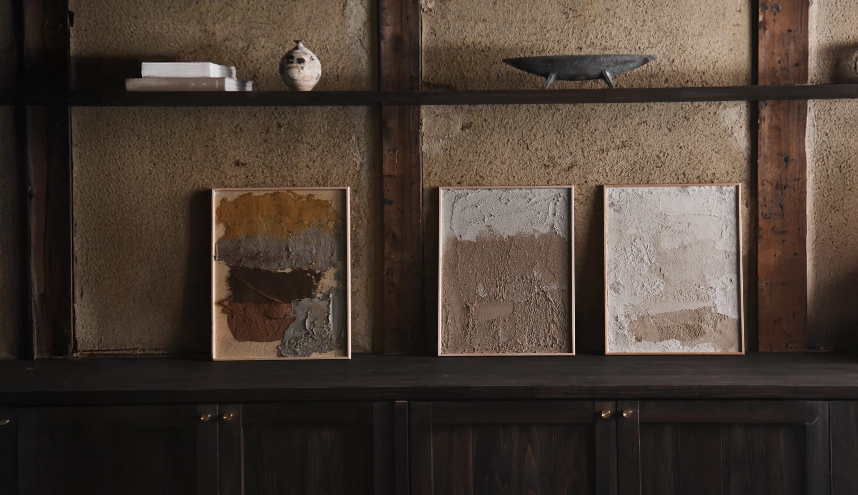 Art panels made from clay and other materials