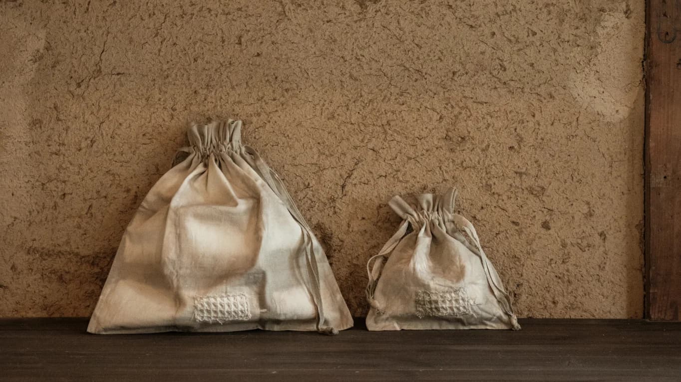 Two tea-dyed bags