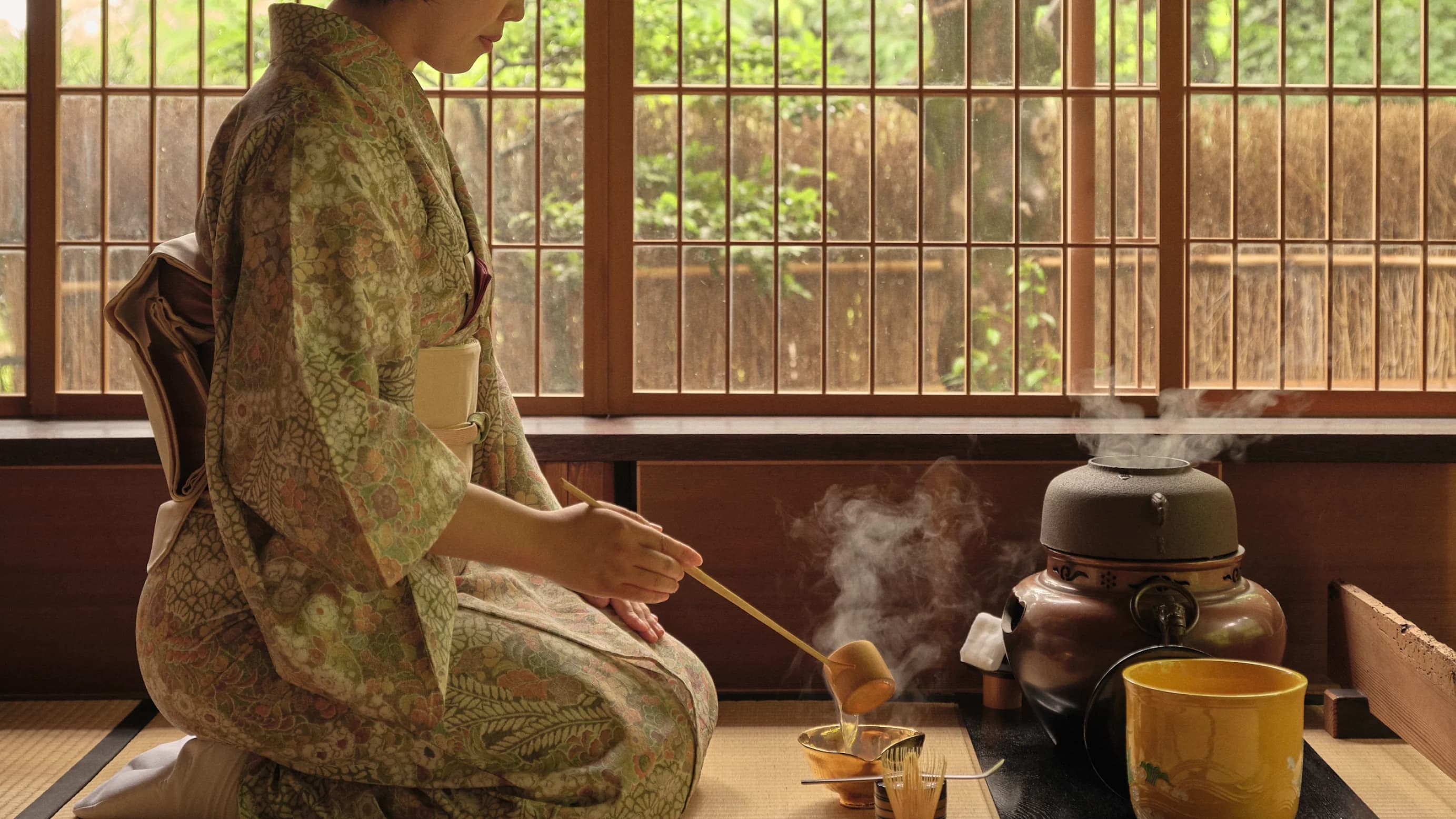 Preparing tea