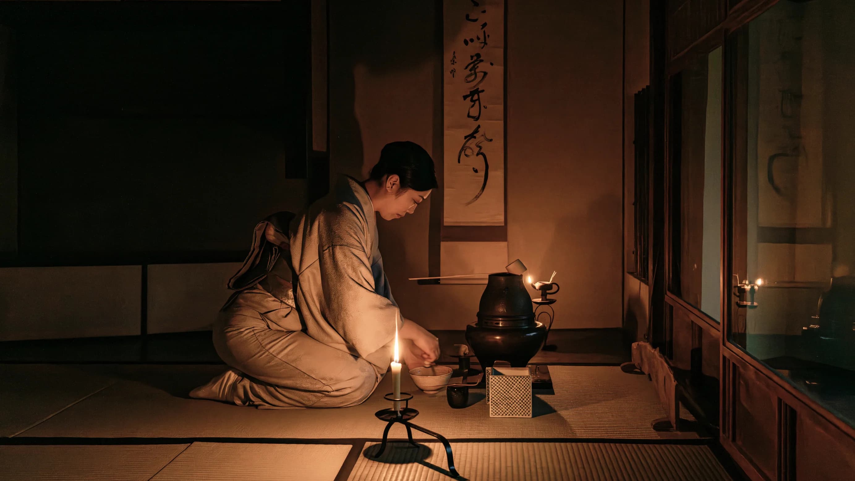 Preparing tea